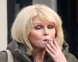 Joanna Lumley smoking